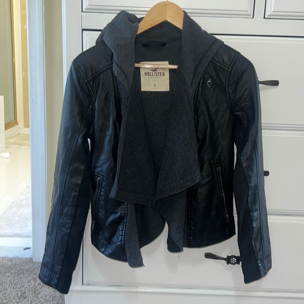 Hollister Faux Leather Jacket Small
